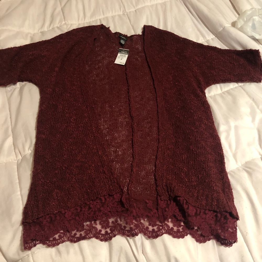 NWT Burgundy Cardigan